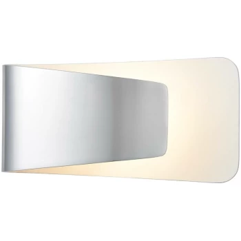 Image of Endon Directory Lighting - Endon Jenkins - 1 Light Indoor Wall Light Aluminium, White
