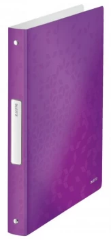 image of Leitz WOW 4-O Ringbinder A4 PP 25mm Purple PK10