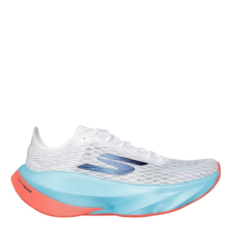 Image of Skechers AERO Tempo Elite Running Trainers Womens White/Turq female 4 (37)