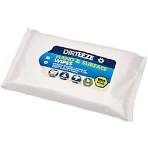 image of Dirteeze Hand and Surface Wipes Flowpack 100 Sheets