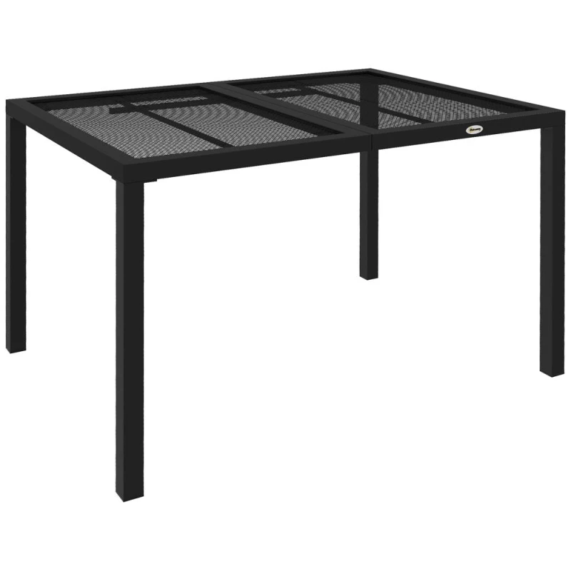 Image of Outsunny Garden Table with Metal Wire Top and Steel Frame - Outsunny 5056725516185