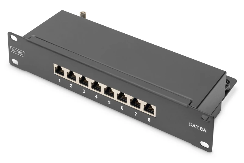Image of Digitus CAT 6A. class E patch panel. shielded. black