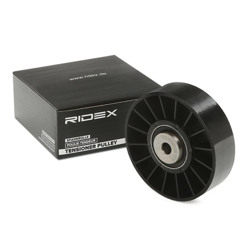 Image of RIDEX 312D0043 Idler Pulley Plastic Deflection/Guide Pulley,v-ribbed belt (312)