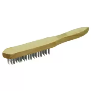 Image of Rolson 4 Row Wire Brush with Wooden Handle