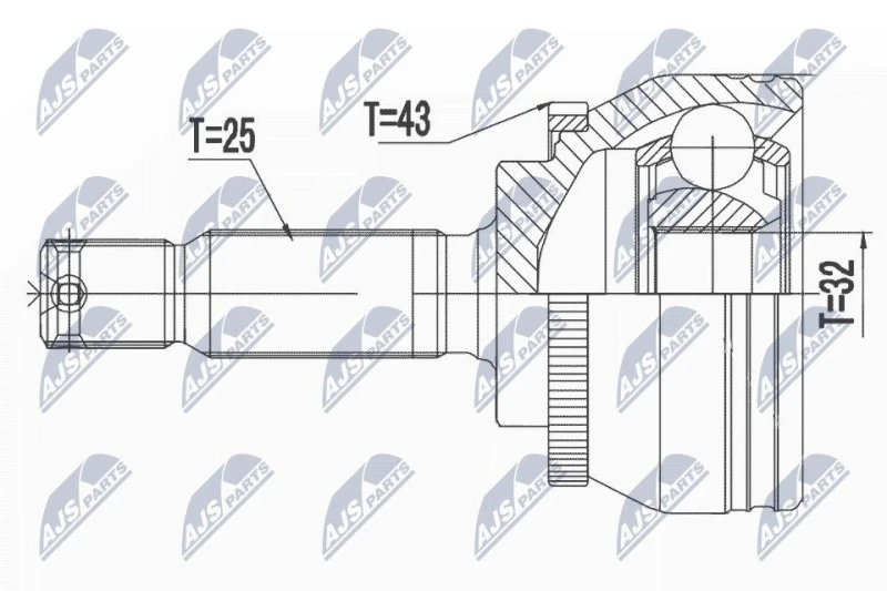 Image of NTY CV joint kit NTY NPZ-MS-063