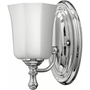 image of Loops - IP44 Wall Light Faceted Glass Shade Compact Elegant Polished Chrome LED G9 3.5W