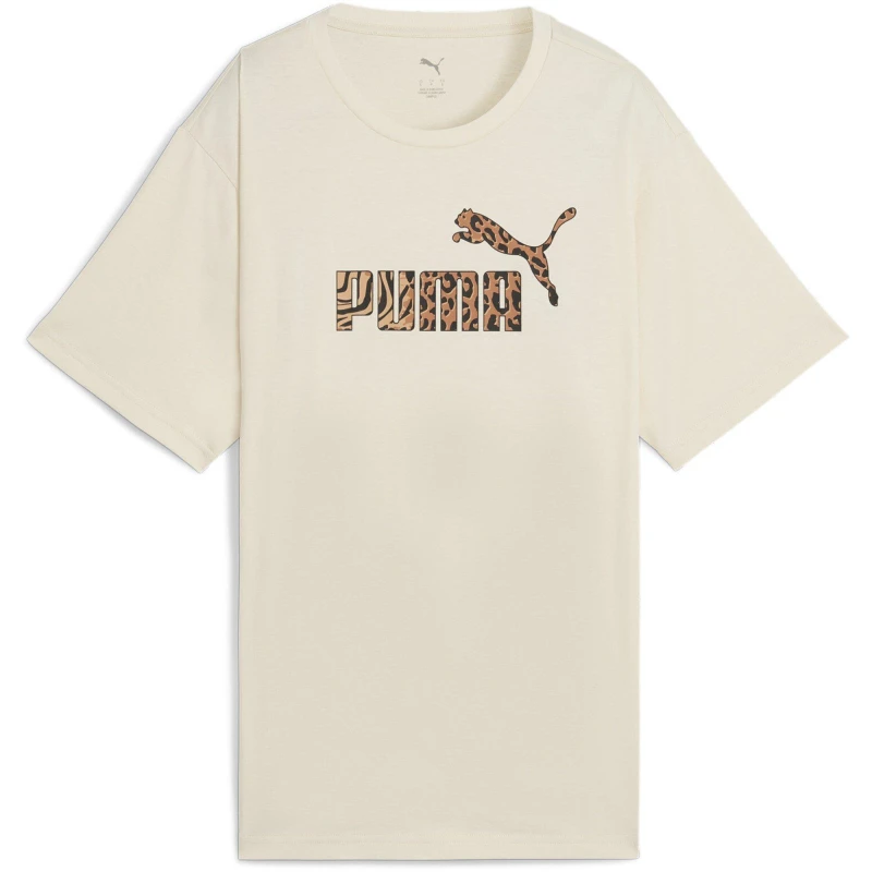 Image of Puma Womens Regular Fit Logo T-Shirt Alpine Animal female 8 (XS)