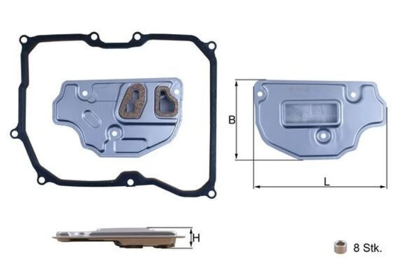 Image of Automatic transmission filter MAHLE HX 256D