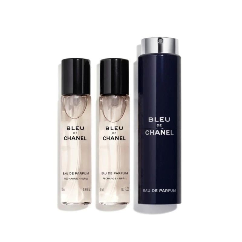 Image of Chanel Bleu de Chanel travel refill eau de parfum refill for men 3 x 20 ml
