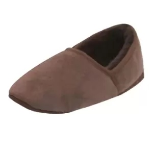 Image of Eastern Counties Leather Mens Full Sheepskin Turn Slippers (10 UK) (Chocolate)