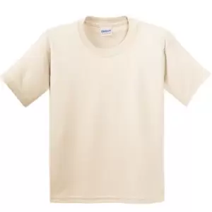 Image of Gildan Youth Unisex Heavy Cotton T-Shirt (XS) (Natural)