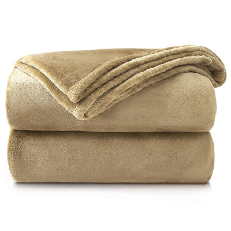 Image of Velosso Soft Touch Luxurious Faux Mink Throw Blanket - Perfect For Bed - Sleek Decor, Minimalist Soft Weave - 150Cm X 200Cm, Mink