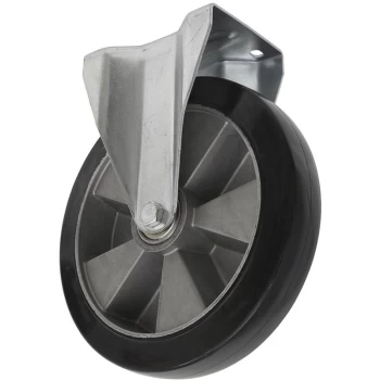 Image of Sealey - SCW5152FPEM Heavy-Duty Rubber Castor Wheel Fixed Plate Ø152mm - Trade