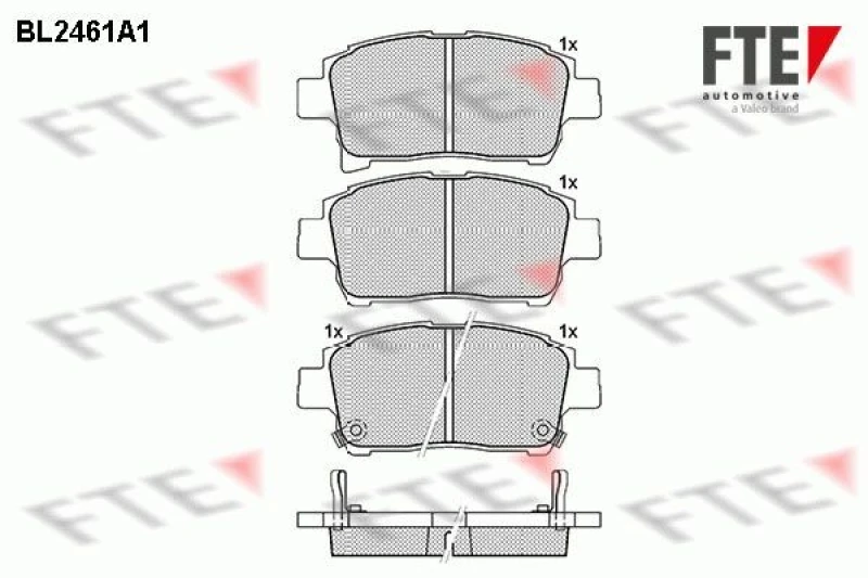 Image of Brake pad set FTE 9010747