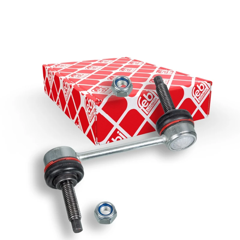 Image of FEBI BILSTEIN 34746 Anti-roll bar link OE Turbo NEW, with nuts Steel Link Stabiliser (3229)