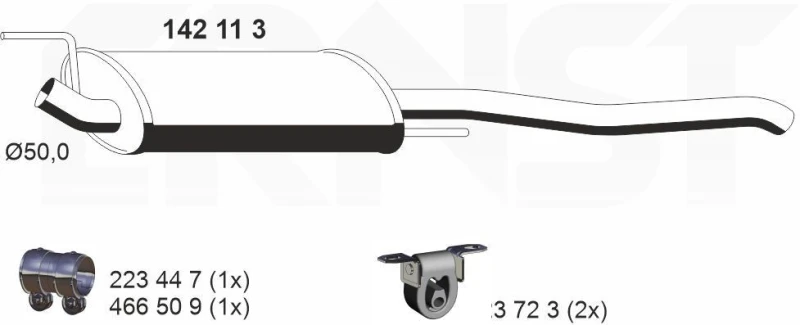 Image of Rear silencer ERNST 142113