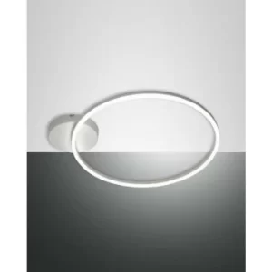 Image of Fabas Luce Giotto Integrated LED Semi Flush Light White Glass
