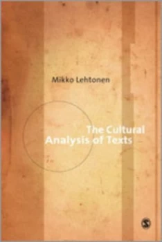 Image of The Cultural Analysis of Texts by Mikko Lehtonen Book