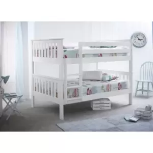 Image of Oslo White Quadruple Bunk Bed and Memory Foam Mattresses