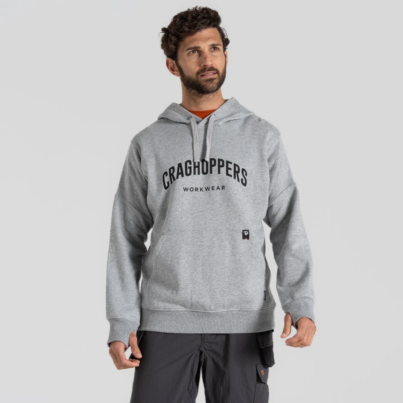 Image of Craghoppers Craghoppers Men 'Oulston' High Reach Hoody in Light Grey Size: Small Light Grey S Male 5063019678030