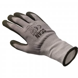 Image of Scan Breathable Microfoam Nitrile Gloves Grey L