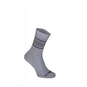 Image of Bridgedale Womens Everyday Outdoors Merino Liner Socks Grey and Purple Large
