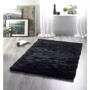 Image of Shimmer Charcoal 120cm x 170cm Rectangle - Grey
