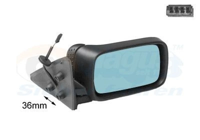 Image of VAN WEZEL Wing mirror VAN WEZEL 0640808