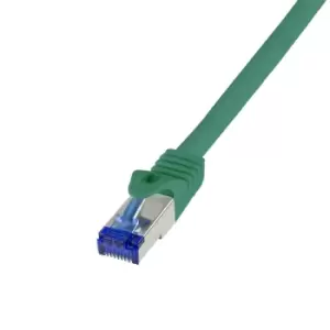 image of LogiLink C6A095S networking cable Green 10 m Cat6a S/FTP (S-STP)