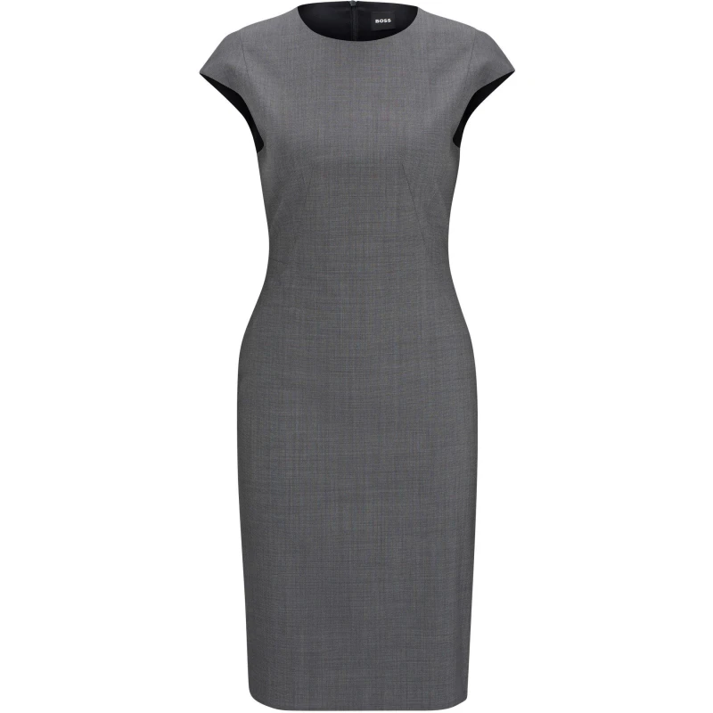 Image of Boss Womens Dironah Tailored Fit Wrap Dress Open Misc female 4 (XXS)