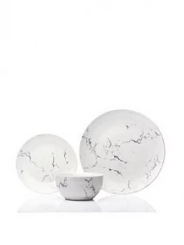 Image of Sabichi Marble 12 Piece Porcelain Dinner Set