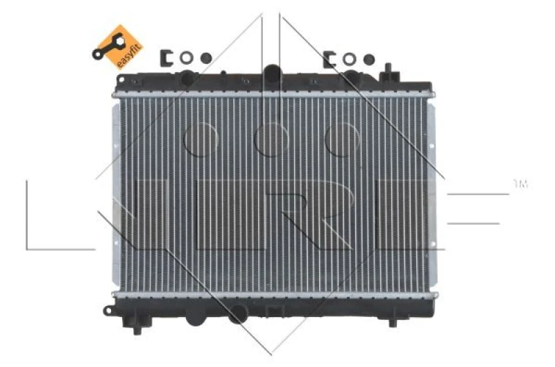 Image of NRF 55305 Engine radiator Brazed cooling fins, Aluminium, with mounting parts Aluminium Radiator,engine cooling (470)