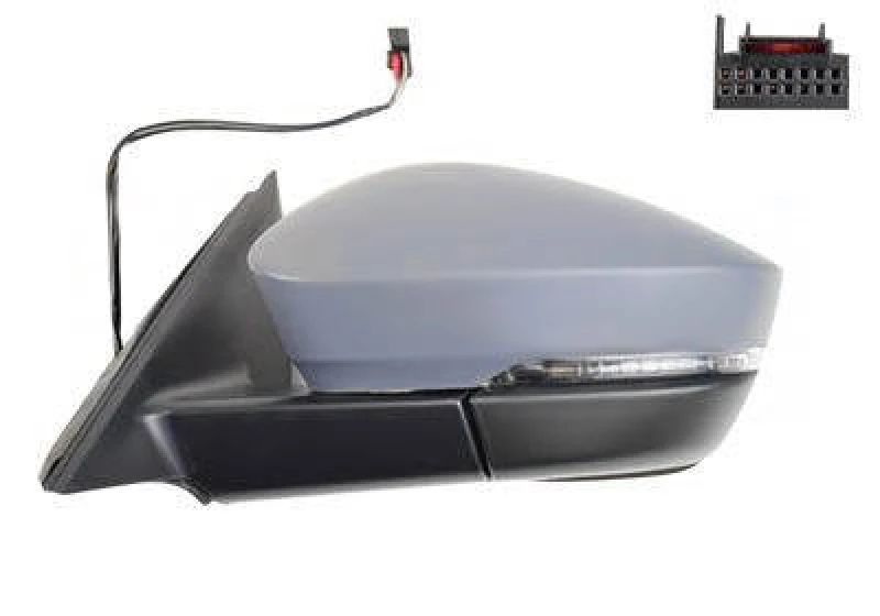 Image of VAN WEZEL 7643807 Wing mirror * HAGUS * Left, Heatable, primed Outside Mirror (50)