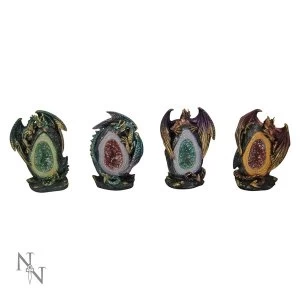 Image of Geode Keepers Pack Of 4 Dragon Figures