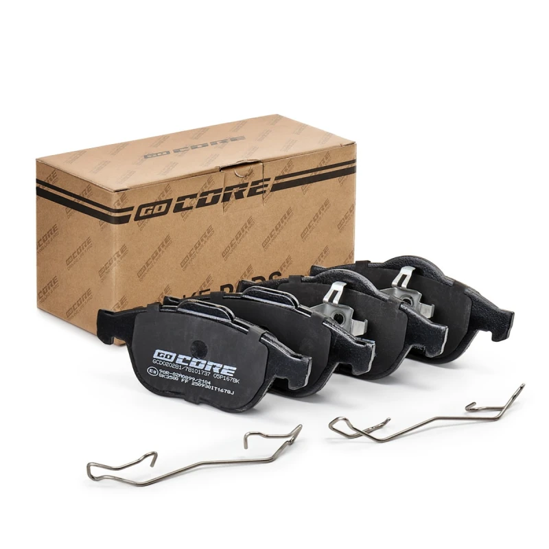 Image of goCORE GCD020281 Brake pad set Front Axle, not prepared for wear warning indicator Brake Pad Set,disc brake (402)