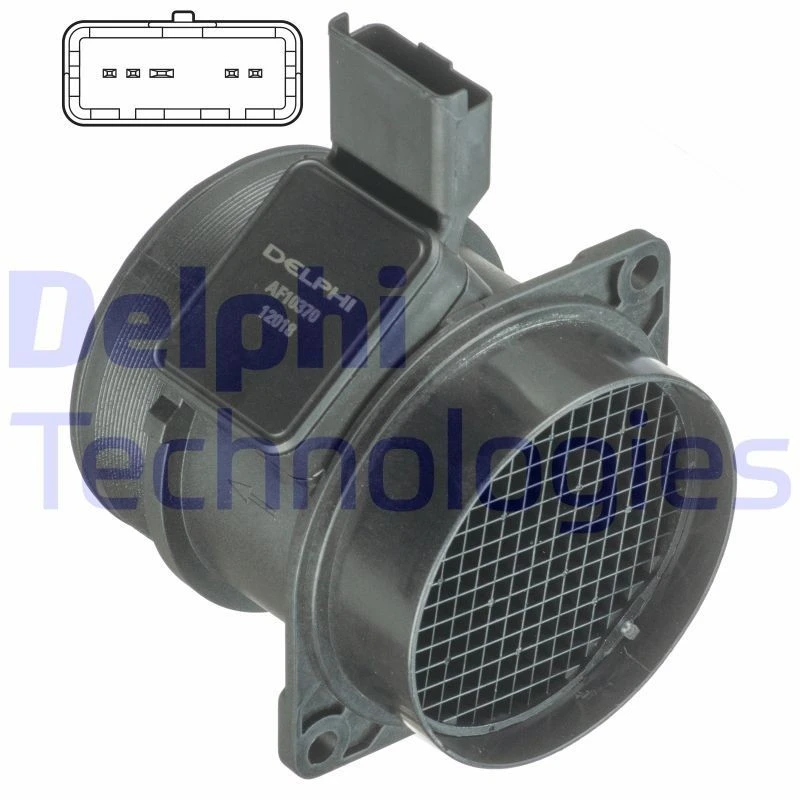 Image of DELPHI Mass air flow sensor DELPHI AF10370-12B1