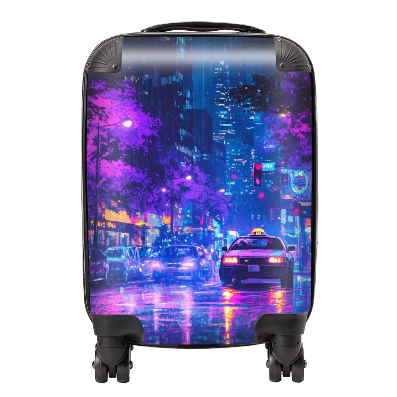 Image of Designer Luggage Dante Mercer: 00036 Suitcase in Purple Size: Large Purple Unisex Large