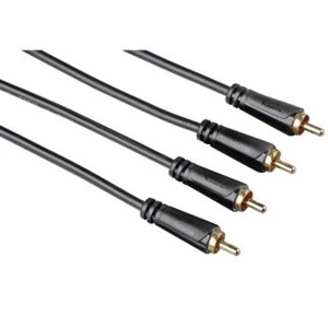 Image of Hama Audio cable 2 RCA Plugs - 2 RCA Plugs, gold-plated, 1.5 m
