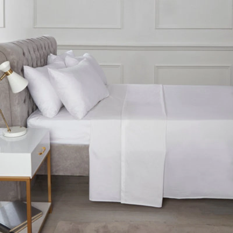 Image of Rapport Home TH Percale Fitted Sheet in White Size: King White Unisex King