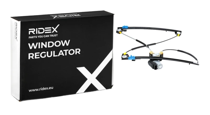 Image of RIDEX 1561W0092 Window regulator Left Front, Operating Mode: Electric, with electric motor Window Winder (1561)