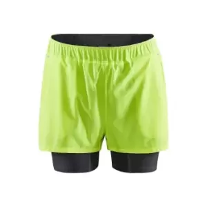 image of Craft Mens ADV Essence Stretch 2 in 1 Shorts (S) (Flumino)