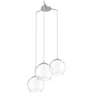 Image of Netlighting Bolsano 3 Light Cluster Pendant Polished Chrome, E27