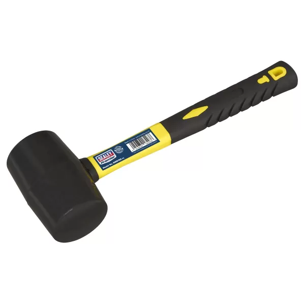 Image of Genuine SEALEY RMB150 Rubber Mallet 1.5lb Fibreglass Shaft