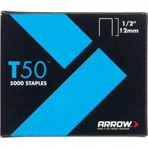 image of Arrow T50 Staples 12mm Pack of 5000