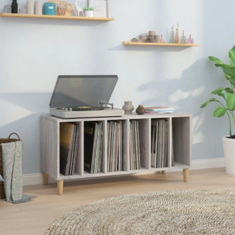 Image of VIDAXL Record Cabinet Grey Sonoma 100x38x48cm Engineered Wood vidaXL 8720845878856