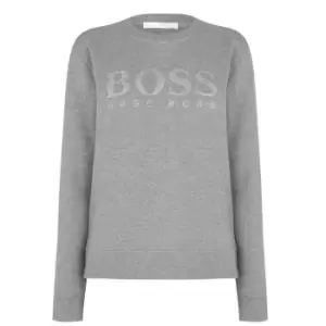 Image of Boss Ebossa Crew Sweatshirt - Grey