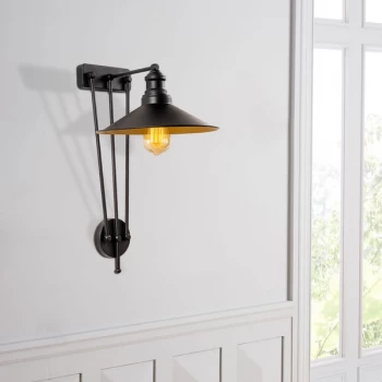 Image of Sa?lam - 3744 Black Gold Wall Lamp