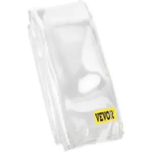 Image of VEVOR Clear Vinyl Tarp, 10 x 10ft 20 Mil Thick, Heavy-Duty Waterproof Patio Enclosure, Tear and Weather Proof Transparent PVC Tarpaulin, with Brass Gr