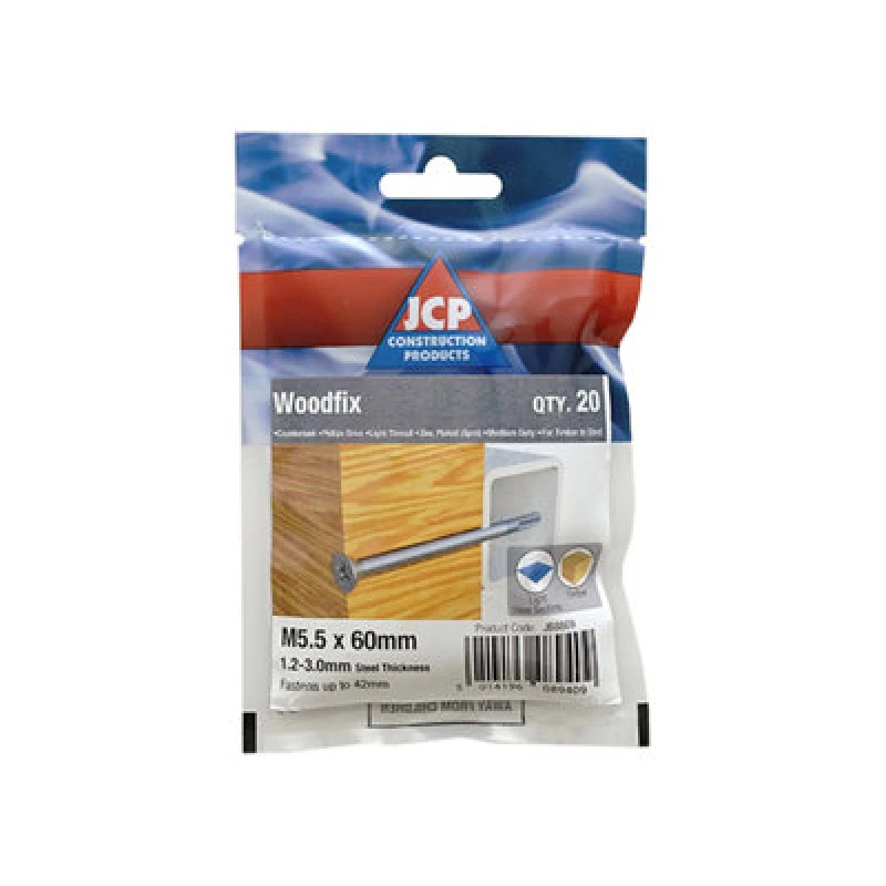 Image of Jcp Fixings Woodfix Self-Drilling Screws 5.5 X 50mm - Fjjbwfl55050 - Perfect For Light Sections - Box Of 150