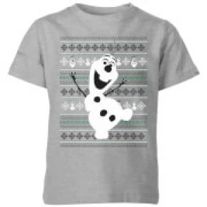 Image of Disney Frozen Olaf Dancing Kids Christmas T-Shirt - Grey - 11-12 Years